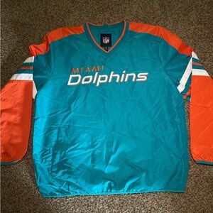 NTW NFL Miami Dolphins Teal and Orange Lightweight Jacket